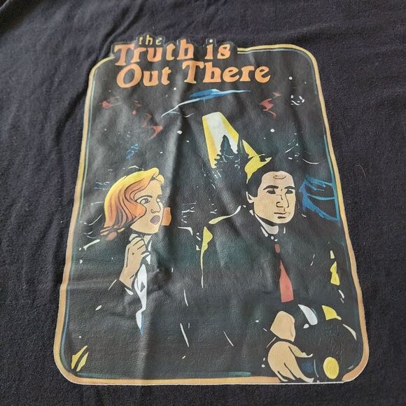 Gildan The Truth Is It There X Files Alien Tshirt Black With Graphics Size XL - Picture 2 of 5